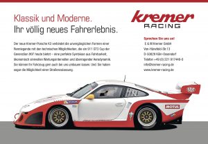 Klassik und Moderne: Der neue Kremer-Porsche KR verbindet 2016 die unvergänglichen Formen einer Rennlegende mit den technischen Möglichkeiten, die ein 911 GT3 Cup der Generationen 996 und 997 heute bietet – die perfekte Symbiose aus Fahrbarkeit, ökonomisch sinnvollen Wartungsintervallen und überragender Aerodynamik.